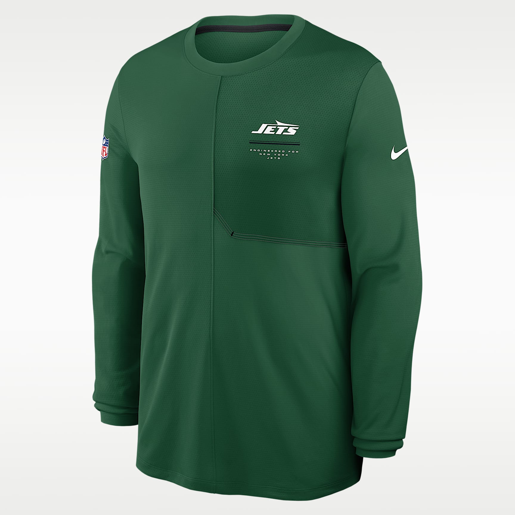 New York Jets Sideline Coach Men's Nike Dri-FIT NFL Long-Sleeve